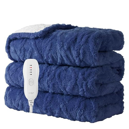 Heated Blanket 50''x60'', Soft Heated Throw Blanket,Blue - color: Blue, size: 5060