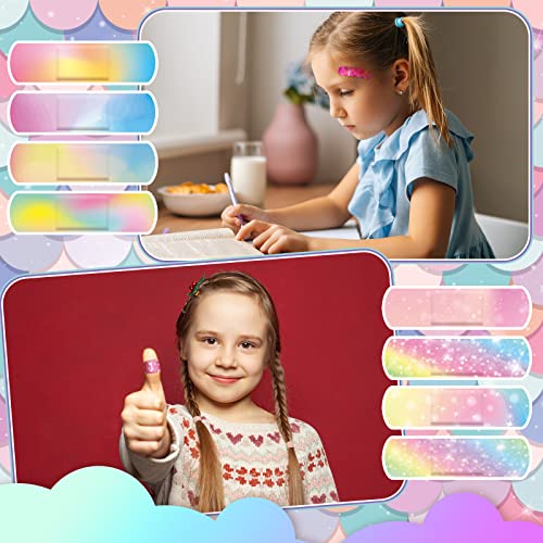 Panelee 120 Pcs Kids Bandages Bulk Waterproof Flexible, Romantic Style - style: Romantic Style