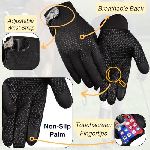 Equestrian Set - Helmet and Gloves for Horseback Riding and Training - Horse Riding Safety Gear Helmets Equestrian Equi-Pro Gear Gloves for Women, Man
