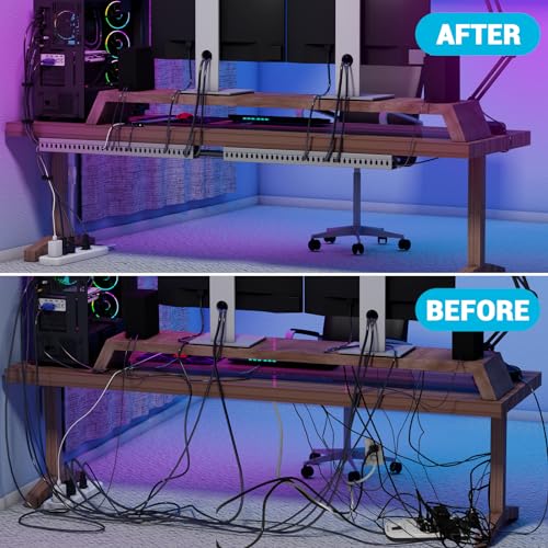 Open Slot Wire Duct Kit, 125.6"(8 x 15.7) Server Rack Cable Management, Cable Management Raceway for Hide Network HDMI VGA Cable, Wiring Raceway Cable Duct, Desk Wire Channel, 8 Pack, Grey - size: Grey-8