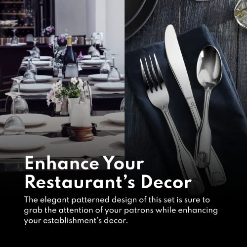 New Star Foodservice Bead Pattern 18/0 Stainless Steel Dinner Fork, 7.7-Inch, Set of 12, Commercial Grade (Pack of 3) - size: Dinner Fork (7.7-Inch) (Pack of 3)