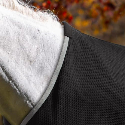 Equinavia Luftig Waffle Cooler | 100% Cotton - Black - 70 in - color: Black, size: 70 in