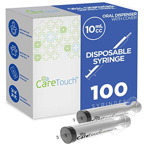 Care Touch Disposable Syringes Without Needle, Oral Dispenser, 10ml 100 Count - size: 10 ml