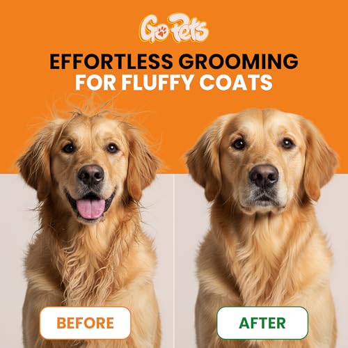 GoPets Double Row Dematting Rake Undercoat Deshedding Tool for Dogs & Cats - style: Double Row Dematting Comb
