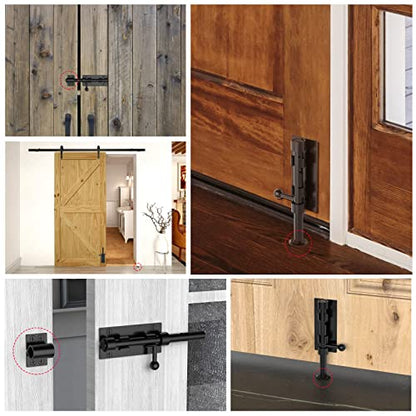6.3 Inch Barrel Bolt Latch, Sliding Bolt Gate Lock, Black - color: Black-1Pc, size: 6 Inch