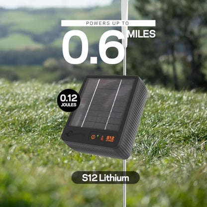 Gallagher S12 Solar Fence Charger | Solar Electric Fence Energizer | 4 Miles of Protection | For Livestock, Goats, and Small Pastures | 3-Year Warranty And U.S. Support