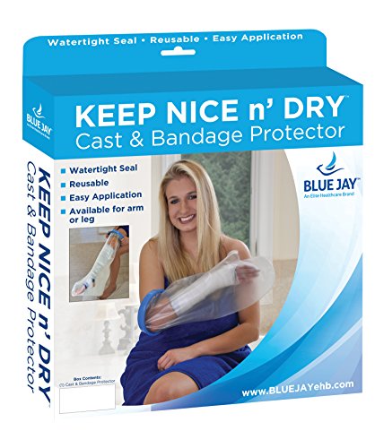 Blue Jay An Elite Healthcare Brand Cast Cover [Short Arm] - Waterproof Bandage Protector | Watertight Seal, Reusable, Easy to Use | Medical Supplies & Equipment - size: Wide Short