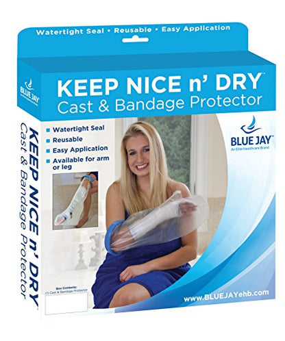 Blue Jay An Elite Healthcare Brand Cast Cover [Short Arm] - Waterproof Bandage Protector | Watertight Seal, Reusable, Easy to Use | Medical Supplies & Equipment - size: Wide Short