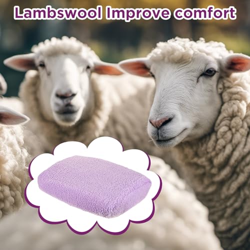 Breling Knee Scooter Pad Cover Faux Sheepskin Scooter Seat Cushion Memory Foam Knee Scooter Cushion Soft Plush Walker Seat Cover Universal for Comfort During Injury(Purple) - color: Purple