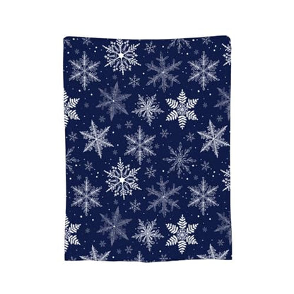 Winter Snowflakes Blue Fleece Blanket Lightweight Ultra-Soft Christmas Throw Blanket for Sofa Couch Bed Camping Travel - Super Soft Cozy Microfiber Blanket 50"X40" - color: Winter Snowflakes(blue), size: 50"x40"
