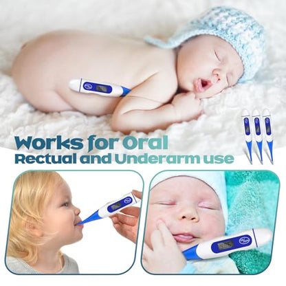TrelaCo 64 Pcs Digital Thermometers, Oral Fast Reading, Blue - size: Blue