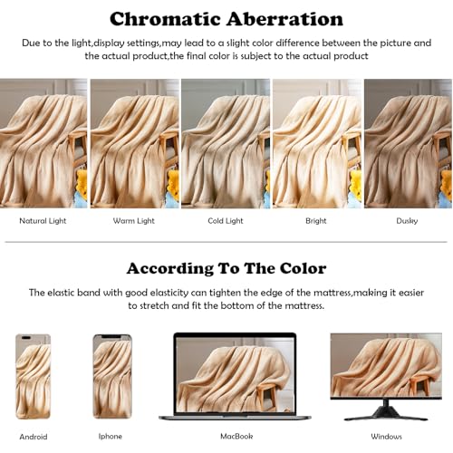 NEWCOSPLAY Fleece Leaves Pattern Throw Blanket, Brown, 50"x60" - color: Brown, size: Throw(50"x60")