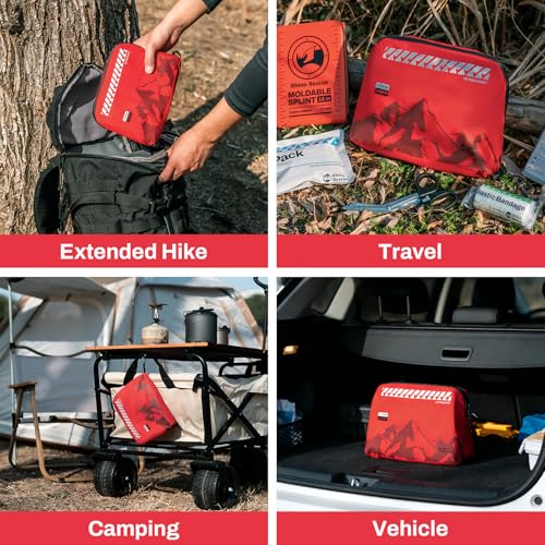RHINO RESCUE Ultralight Camping First Aid Kit, Water-Resistent Up to 4 Days - size: PRO