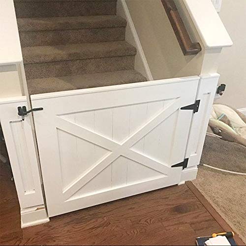Heavy Duty Gate Hardware Kit,with Self Locking Gate Latch,2 PCS 6inch T-Hinges,1 PC 6.5inch Gate Handle