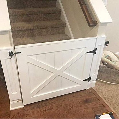 Heavy Duty Gate Hardware Kit,with Self Locking Gate Latch,2 PCS 6inch T-Hinges,1 PC 6.5inch Gate Handle