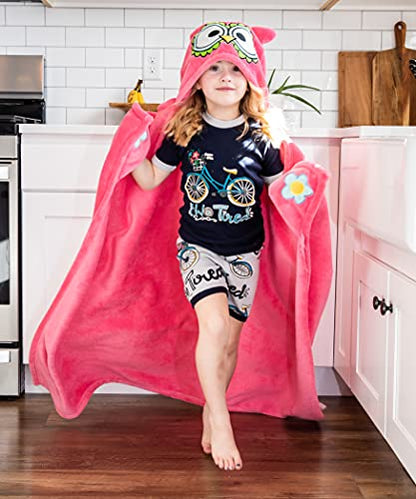 Lazy One Wearable Hooded Blanket for Kids, Animal Hooded Blanket (Owl) - color: Owl Blanket Hooded Blanket