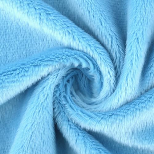 Surf turtle Sky Blue Super Soft Minky Fabric by The Yard, 36"x60" - color: Sky Blue