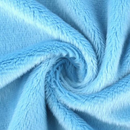 Surf turtle Sky Blue Super Soft Minky Fabric by The Yard, 36"x60" - color: Sky Blue