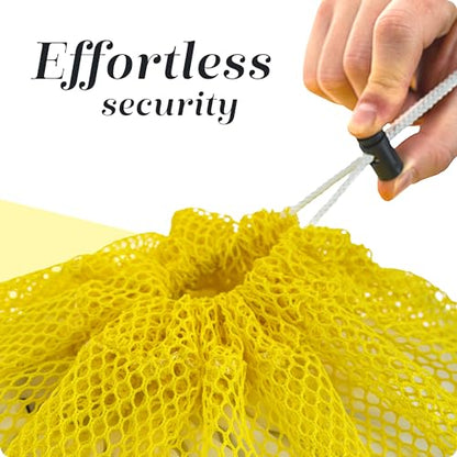 Handy Laundry Mesh XL Laundry Bag 24"x36" 2-Pack, Heavy Duty, Yellow - color: Yellow