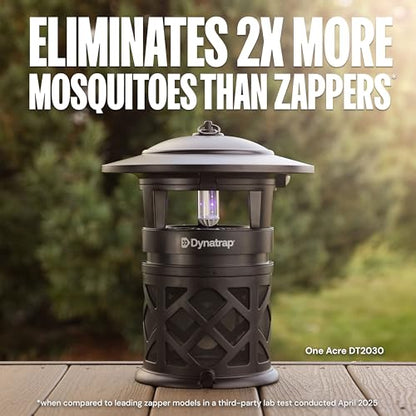 Dynatrap DT2030SR Fly Traps Outdoor - Mosquito & Flying Insect Killer for 1 Acre – Kills Mosquitoes, Flies, Gnats, Wasps - Bug Zapper Alternative - Black - style: 1 Acre Black Trap