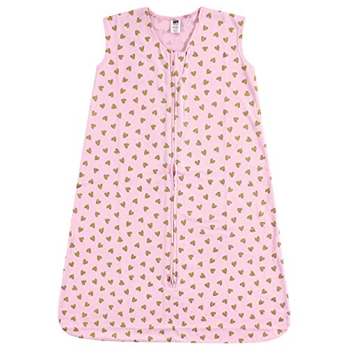 Hudson Baby Unisex BabyCotton Sleeveless Wearable Sleeping Bag, Sack, Blanket - color: Gold Hearts, size: 0-6 Months