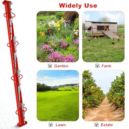 6ft Woven Wire Fence Stretcher Bar with 7 Wedge,Field Fence Stretcher | Heavy Duty Carbon Steel Fence Stretcher Tool, Chain Link Fabric Fence Stretcher, Wire Stretcher Fence Post for Fixing Fences - size: 6FT