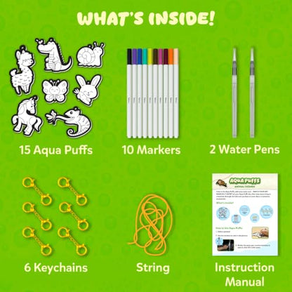 Skillmatics Aqua Puffs Animals, Art & Craft, Paint by Number, Gift for Kids - color: Animals