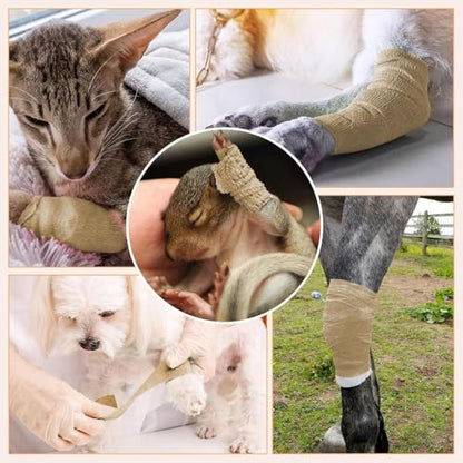 BIRDDIE 39 Packs 1"/2"/3" Skin Tone Self Adherent Bandage Wrap | Non-Woven Self Adhesive Bandage Wrap for Thumb Finger Wrist Ankle Wounds Vet Wrap Bandages Tape Athletic Tape - color: Skin Bandage-39
