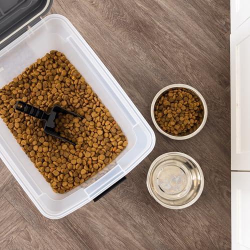 IRIS USA Dog Food Storage Container, Up to 58 lbs, Dark Gray, Made in USA - color: Dark Gray, size: 58 lbs