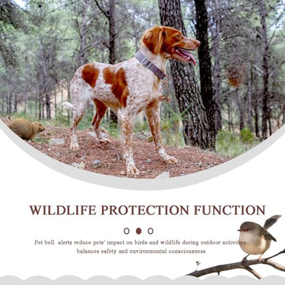 4 Extra-Loud Copper Dog Bells for Medium-Large Dog Collars - color: Bronze+Copper, size: Large