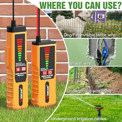 Underground Wire Locator Tracer for Locating Broken Wires Dog Fence Cables