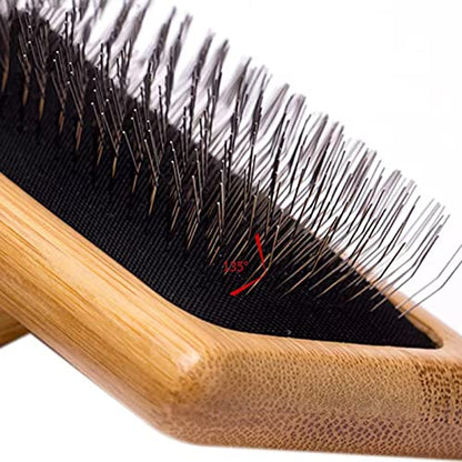 2 Pieces Wooden Carding Brushes Needle Felting Cleaner Comb with Handle - color: Large