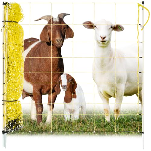 Premier 1 Yellow Electric Goat & Sheep Net Fence – 42"H x 82'L