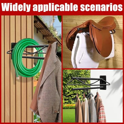 23.8"(L) x12.6(W) x7.5(H) Saddle Rack with Pad Bar Heavy Duty Wall Mounted Saddle Rack Suitable for English and Western Saddles Horse Stall Barn Trailer Tack Room - style: One Bar-1PC