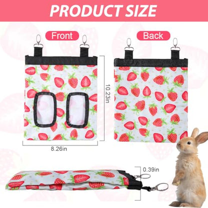 DZWLKJ Rabbit Hay Feeder, 600D Polyester, Hay Feede, Watermelon, Rabbit, Guinea Pig, Chinchilla, Hamsters, Small Pets, 1 Pack, Foldable, Lightweight - size: M -11"x 9"x 1"