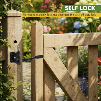 4 Sets Fence Gate Kit Gate Hardware Hinges Anti-sag Latch Brace Bracket