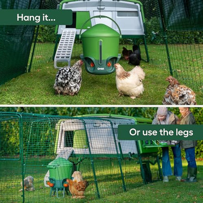 Omlet Insulated Chicken Waterer, 3 Gallon | Stay-Clean Automatic Water Dispenser for Chickens | BPA-Free | Anti-Roost Domed Lid | Includes 5 Cups & Nipples | Eglu Green - color: Eglu Green, size: 3 Gallon