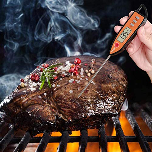 Digital Meat & Milk Thermometer - Instant Read Probe for Cooking, BBQ, Grill, Deep Fry, Roast & Baking - size: 23.1 x 2.5 x 1.5 cm