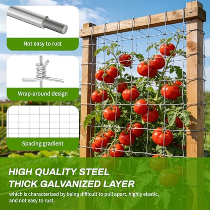 Cattle Panel 4ft x 328ft 14 Gauge Heavy Duty Galvanized Woven Wire Fence - size: 14ga 4x328ft