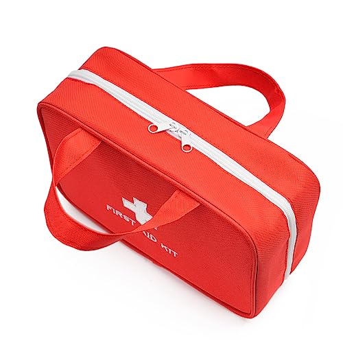 TOPASION Compact Empty First Aid Kit Bag Emergency Trauma Medical Pouch Travel Medicine Organizer Bag for Home, Camping, Traveling, Car (Red) - color: Red