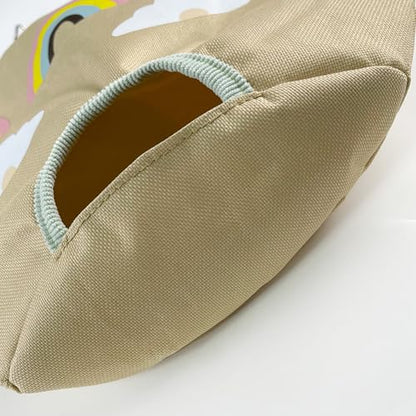 Rabbit Hay Feeder Bag for Guinea Pigs and Chinchillas | Cute Rainbow Design, Washable Oxford Cloth, Single Hole Timothy Hay Holder