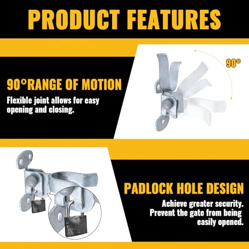 VIVIDA 1-3/8" Wall Mount Gate Latch, Flat Back Chain Link Gate Latch, 1 PCS - size: 1-3/8" (1 PCS)