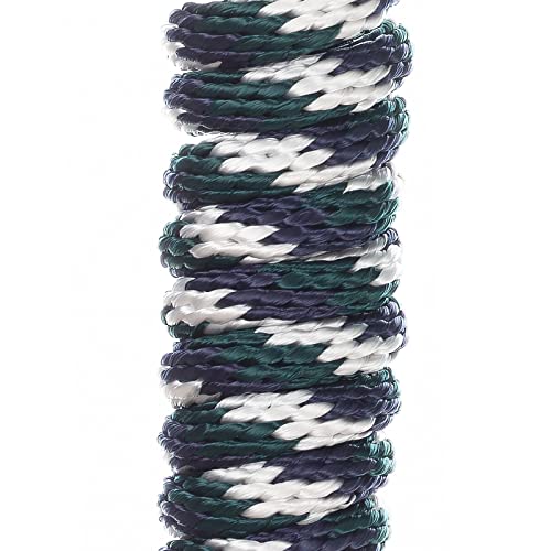 Equinavia Stella 8' Lead Rope with Snap Buckle - White/Navy/Hunter Green - One Size - color: White/Navy/Hunter Green