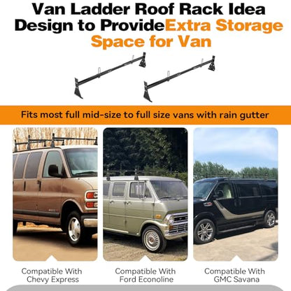 Colinktool Universal Van Ladder Roof Racks, Adjustable Van Roof Ladder Rack