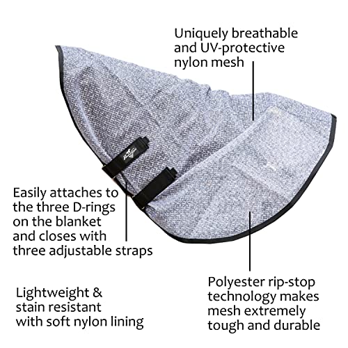Professional's Choice Pc Fly Neck Cover (PCFNC-Gry/BLA) - size: Standard