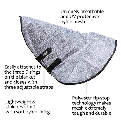 Professional's Choice Pc Fly Neck Cover (PCFNC-Gry/BLA) - size: Standard