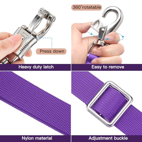 Cross Ties for Horse, Heavy Duty Nylon Trailer Tie - color: Purple