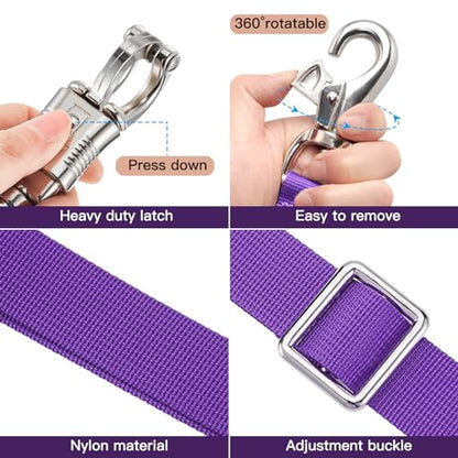 Cross Ties for Horse, Heavy Duty Nylon Trailer Tie - color: Purple