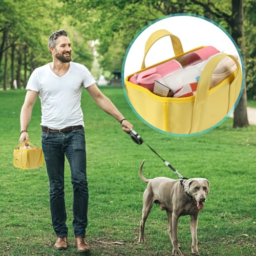 GUANJUNX Pet Grooming Tote Bag, Organizer with 6 Large Pockets for Tools and Dog Foods, Travel Outdoor Dog Grooming Bag (Black) - color: Black