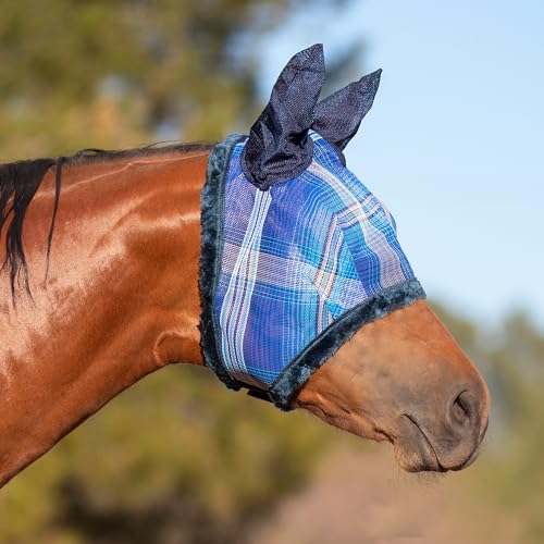 Kensington Signature Fly Mask w/Plush Fleece & Ears w/Forelock Hole Size - color: 181 - Kentucky Blue
